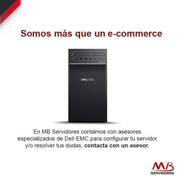 Servidor Dell PowerEdge T40, Intel Xeon E-2224G 3.50GHz, 8GB DDR4, 1TB, 3.5″, SATA, Mini Tower. – Sistema Operativo no Instalado