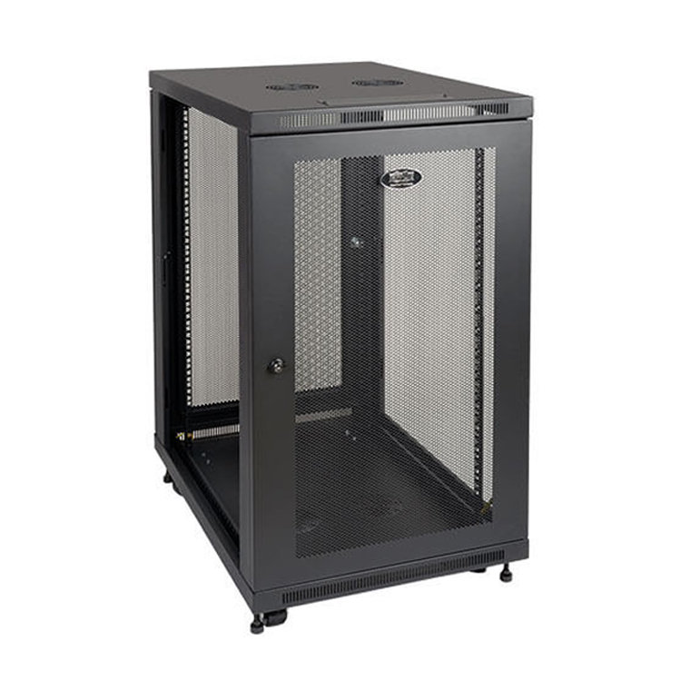 Tripp Lite Gabinete de Rack 24U, max. 453.6KGs, para Instalación Vertical en Rack – con Rieles Delanteros y Traseros Ajustables