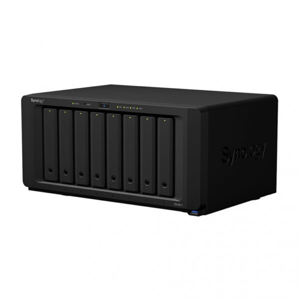 Synology DiskStation DS1821+ NAS de 8 Bahías, AMD Ryzen V1500B 2.20GHz, USB 3.0, Negro ― no Incluye Discos Duros