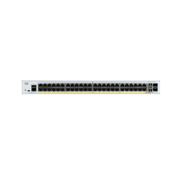 Switch Cisco Gigabit Ethernet Catalyst 1000, 48 Puertos PoE+ 370W, 4 Puertos SFP, 104 Gbit/s, 15.360 Entradas - Gestionado