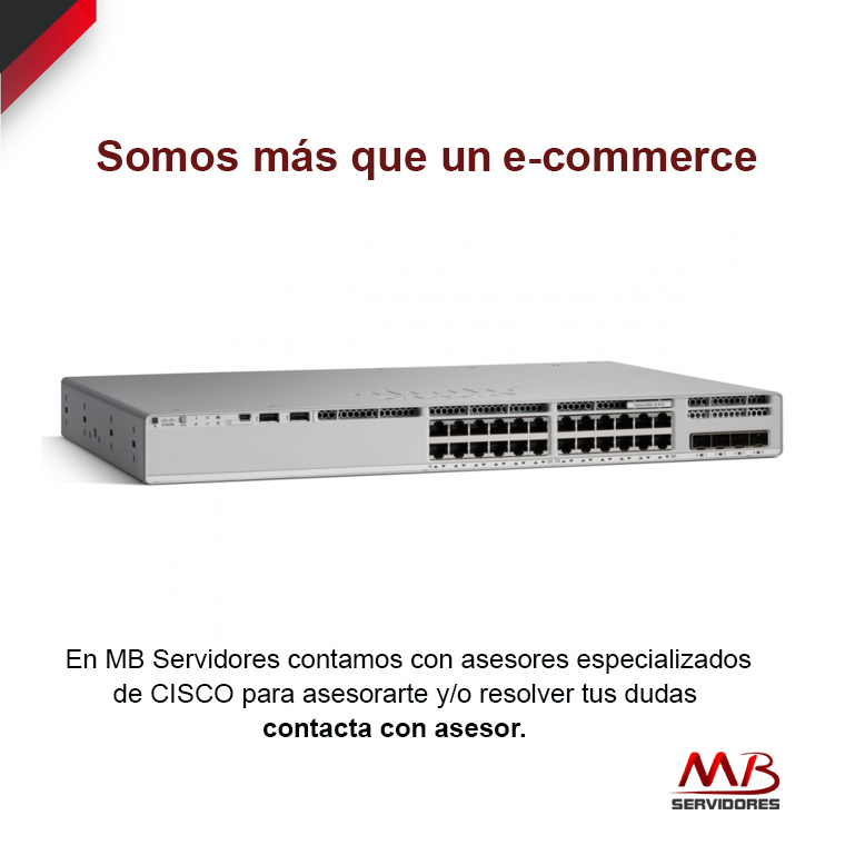 Switch Cisco Catalyst 9200, 24 Puertos PoE+, 128 Gbit/s, 16.000 Entradas – No Administrable
