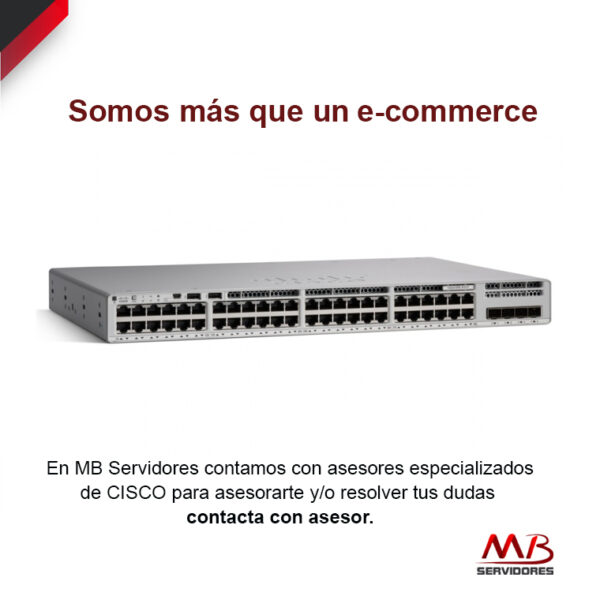 Switch Cisco Gigabit Ethernet Catalyst 9200L Network Essentials, 48 Puertos 10/100/1000Mbps, 176 Gbit/s, 16.000 Entradas - Gestionado