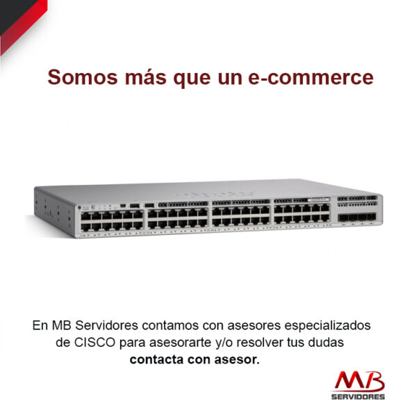 Switch Cisco Gigabit Ethernet Catalyst 9200L Network Essentials, 48 Puertos Data + 4x1G, 56 Gbit/s, 16.000 Entradas - Gestionado