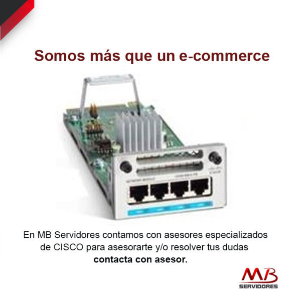 Cisco Módulo de Red C9300-NM-4G=, 1000Mbit/s, 4x RJ-45