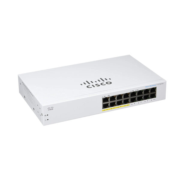 Switch Cisco Gigabit Ethernet Business 110, 16 Puertos 10/100/1000Mbps (8x PoE), 32 Gbit/s, 8000 Entradas - No Administrable