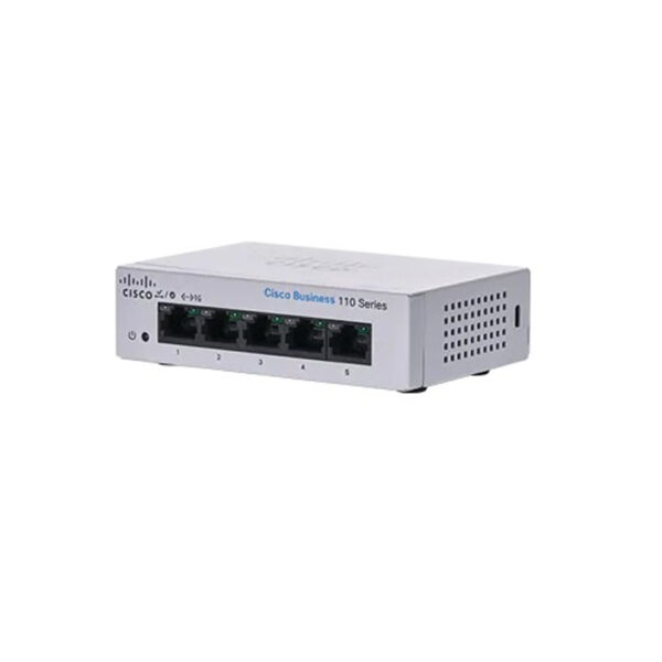 Switch Cisco Gigabit Ethernet Business 110, 5 Puertos 10/100/1000Mbps, 10 Gbit/s, 2000 Entradas - No Administrable