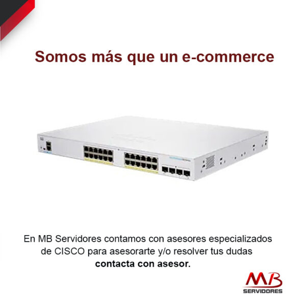 Switch Cisco Gigabit Ethernet 250 Series, 24 Puertos 10/100/1000Mbps + 4 Puertos SFP, 56 Gbit/s, 8.000 Entradas – Gestionado