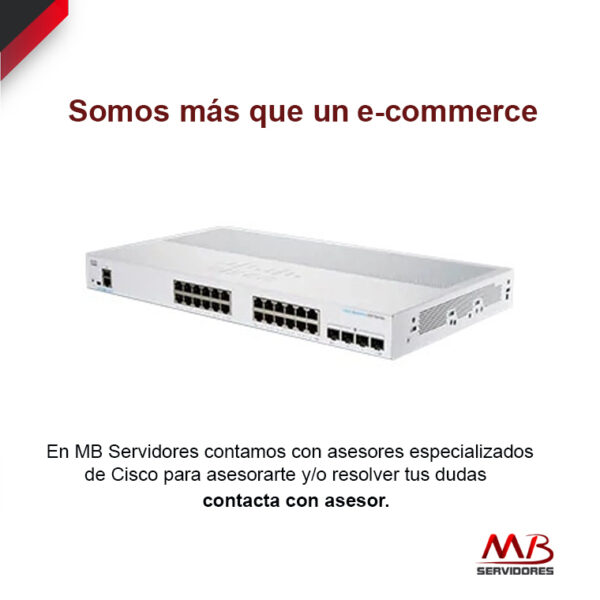 Switch Cisco Gigabit Ethernet Business 250, 24 Puertos 10/100/1000Mbps + 4 Puertos SFP, 8.000 Entradas – Gestionado
