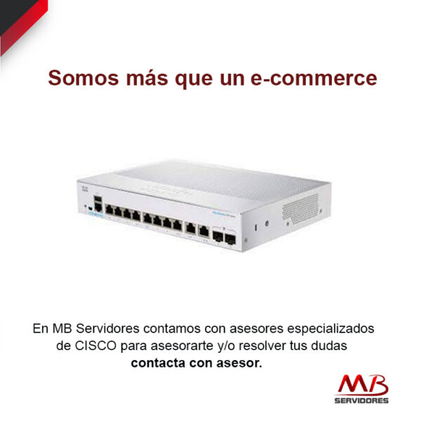 Switch Cisco Gigabit Ethernet Business 250, 8 Puertos 10/100/1000, 16 Gbit/s – Gestionado