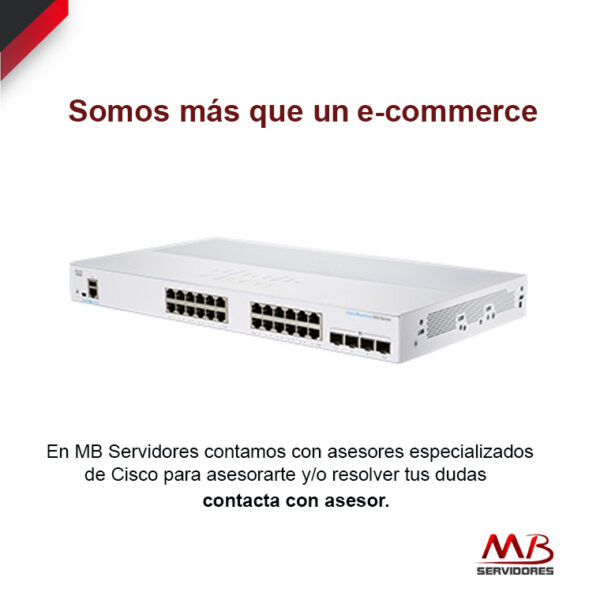 Switch Cisco Gigabit Ethernet CBS350, 24 Puertos 10/100/1000Mbps + 4 Puertos SFP+, 1000 Mbit/s, 16.000 Entradas – Gestionado