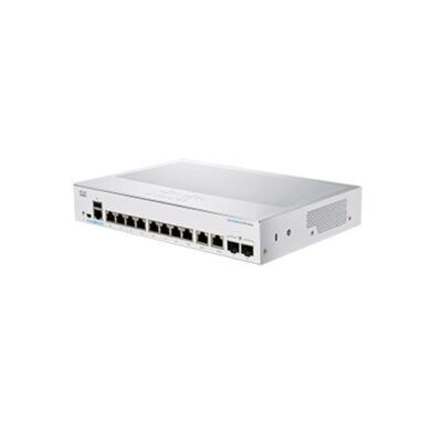 Switch Cisco Gigabit Ethernet 350 Series, 8 Puertos 10/100/1000Mbps + 2 Puertos Combo SFP, 20 Gbit/s, 16.000 Entradas – Gestionado