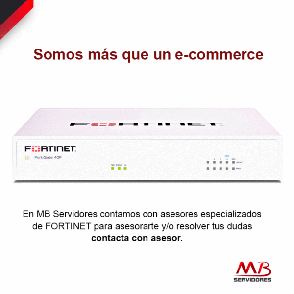 Router Fortinet Firewall FortiGate 40F + 24×7 FortiCare and FortiGuard UTP 1 Año, Alámbrico, 5000Mbit/s, 4x RJ-45