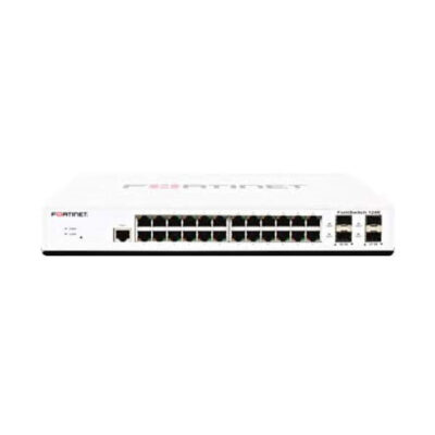 Switch Fortinet Gigabit Ethernet FortiSwitch 124E-F-POE, 24 Puertos PoE + 4 Puertos SFP, 56 Gbit/s, 8000 Entradas – Gestionado