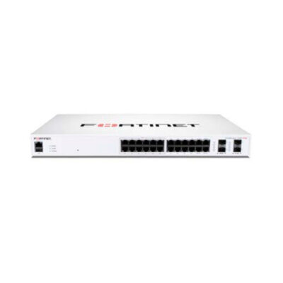 Switch Fortinet 124F-FPOE, 24 Puertos PoE 10/100/1000Mbps + 4 Puertos 10G SFP+, 128 Gbit/s, 32000 Entradas – Administrable