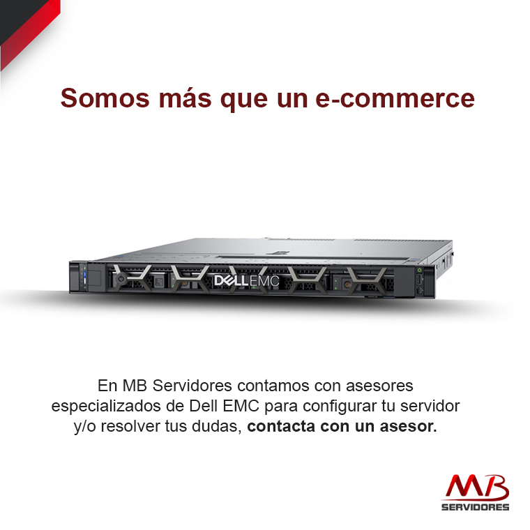 Servidor DELL Poweredge R6515 de rack / AMD EPYC 7232P 3.1 GHZ/ 8C/ 16T / 16GB / 1TB / Fuente redundante 550 W / No optico / NO OS
