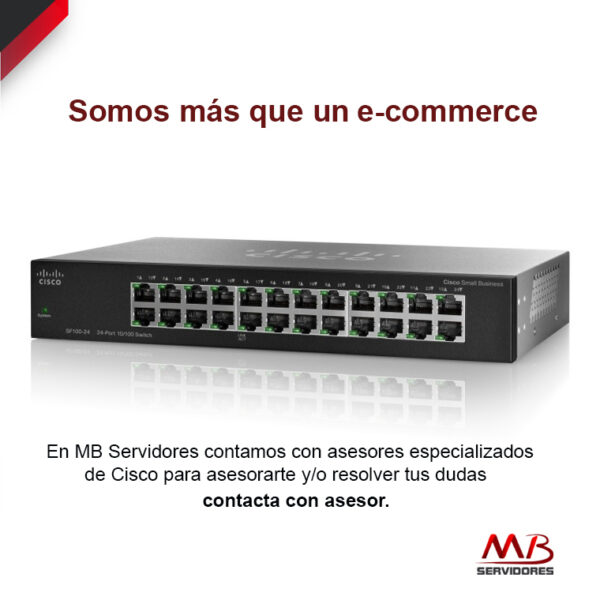 Switch Cisco Fast Ethernet SF110-24, 24 Puertos 10/100Mbps, 4.8 Gbit/s - No Administrable