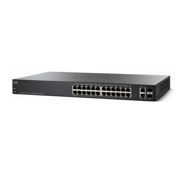 Switch Cisco Fast Ethernet SF220-24P PoE 180W, 24 Puertos 10/100Mbps + 2 Puertos SFP, 8.8 Gbit/s, 8192 Entradas - Gestionado