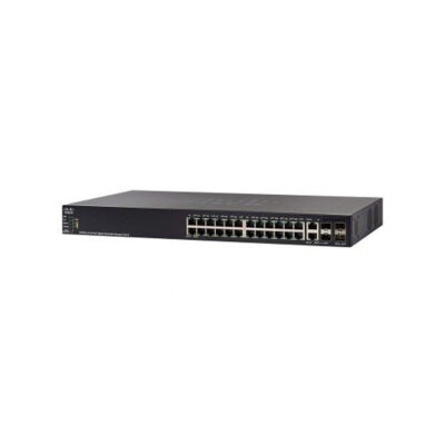 Switch Cisco Gigabit Ethernet SG550X-24-K9, 24 Puertos 10/100/1000Mbps + 2 Puertos SFP+, 128 Gbit/s, 16.000 Entradas – Gestionado