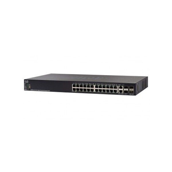 Switch Cisco Gigabit Ethernet SG550X-24-K9, 24 Puertos 10/100/1000Mbps + 2 Puertos SFP+, 128 Gbit/s, 16.000 Entradas - Gestionado