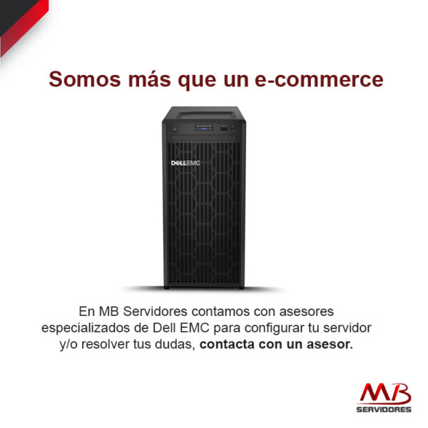 Servidor Dell PowerEdge T150, Intel Xeon E-2314 2.80GHz, 16GB, 2TB, 3.5″, SATA III, Bastidor (4U) – Sistema Operativo No Instalado