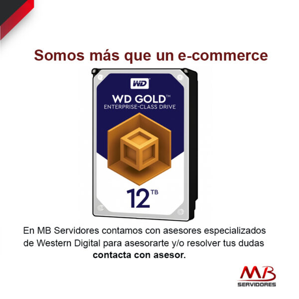 Disco Duro para Servidor Western Digital WD Gold 3.5'', 12TB, SATA III, 6 Gbit/s, 7200RPM, 256MB Cache