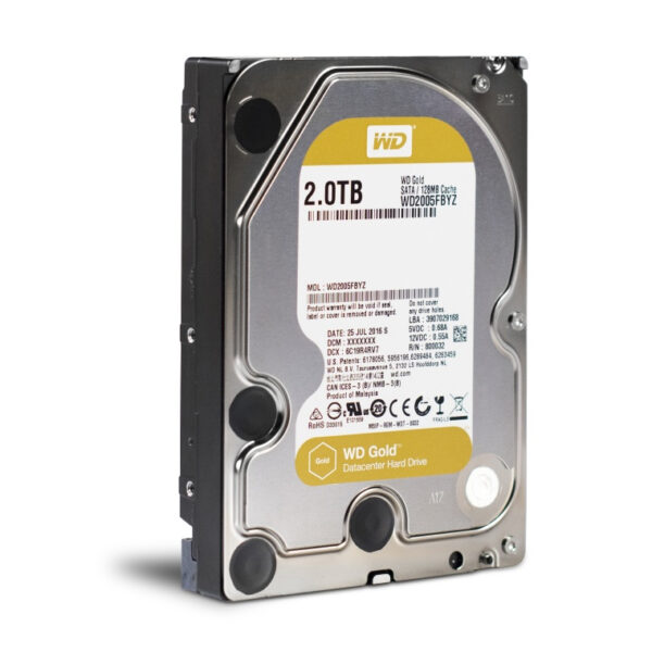 Disco Duro para Servidor Western Digital WD Gold 3.5'', 2TB, SATA III, 6 Gbit/s, 7200RPM, 128MB Cache