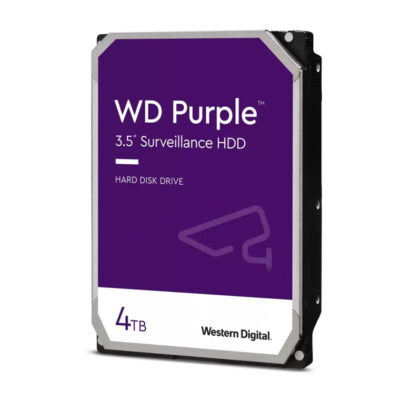 Disco Duro para Videovigilancia Western Digital WD Purple Surveillance 3.5″, 4TB, SATA, 6 Gbit/s, 256MB Caché