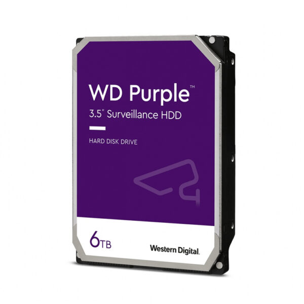 Disco Duro Interno Western Digital WD Purple 3.5", 6TB, SATA III, 6Gbit/s, 5640RPM, 256MB Caché