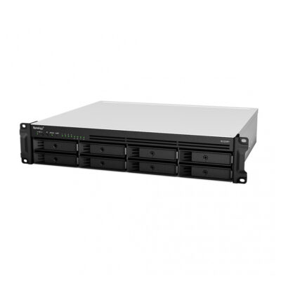 Synology Servidor NAS RackStation RS1221RP+ de 8 Bahías, AMD Ryzen Embedded V1500B 2.20GHz, USB 3.0, Negro ― no Incluye Discos Duros