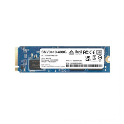 SSD para Servidor NAS Synology SNV3410, 400GB, NVMe PCI Express 3.0, M.2, Compatible con Synology