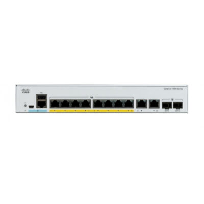 Switch Cisco Gigabit Ethernet Catalyst 1000, 8 Puertos 10/100/1000Mbps + 2 Puertos SFP, 20 Gbit/s, 15.360 Entradas – Gestionado