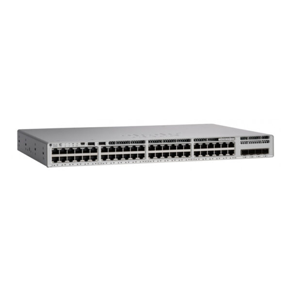 Switch Cisco Gigabit Ethernet Catalyst 9300L, 48 Puertos PoE+ 10/100/1000Mbps + 4 Puertos SFP, 104 Gbit/s, 32.000 Entradas - Gestionado