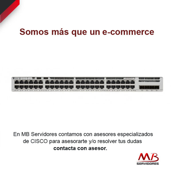 Switch Cisco Gigabit Ethernet Catalyst 9200L Network Essentials, 48 Puertos PoE+ 4x1G, 1000 Entradas - Gestionado