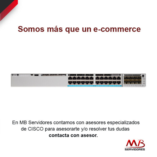 Switch Cisco Gigabit Ethernet Catalyst 9300L, 24 Puertos 10/100/1000, 32.000 Entradas - Gestionado