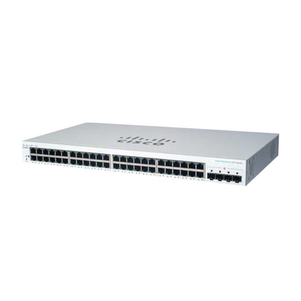 Switch Cisco Gigabit Ethernet Business CBS220, 48 Puertos 10/100/1000Mbps + 4 Puertos SFP, 104 Gbit/s, 8192 Entradas - Gestionado