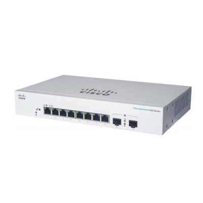 Switch Cisco Gigabit Ethernet Business 250, 8 Puertos PoE 10/100/1000Mbps + 2 Puertos SFP, 20 Gbit/s, 8000 Entradas – Gestionado
