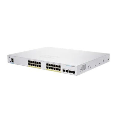 Switch Cisco Gigabit Ethernet Business 250, 24 Puertos 10/100/1000 PoE+, 4 Puertos 10G, 8000 Entradas – Gestionado