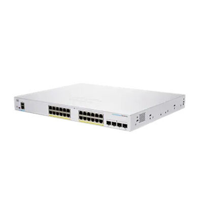 Switch Cisco Gigabit Ethernet 250 Series, 24 Puertos PoE 10/100/1000Mbps + 4 Puertos SFP, 8.000 Entradas – Gestionado