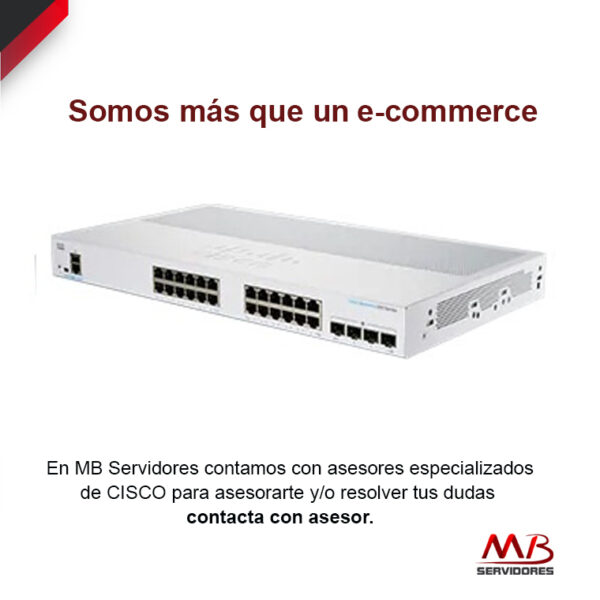 Switch Cisco Gigabit Ethernet Business 250, 24 Puertos 10/100/1000Mbps + 4 Puertos 10G SFP+, 8000 Entradas - Gestionado