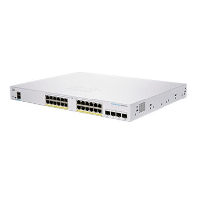 Switch Cisco Gigabit Ethernet 350 Series PoE, 24 Puertos 10/100/1000Mbps + 4 Puertos SFP, 56 Gbit/s, 16.000 Entradas – Gestionado