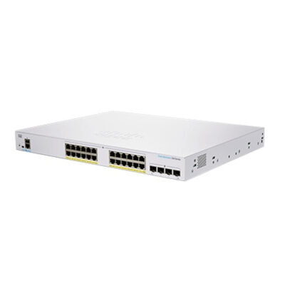 Switch Cisco Gigabit Ethernet Business 350, 24 Puertos PoE+ 10/100/1000Mbps + 4 Puertos SFP+, 16.000 Entradas – Gestionado
