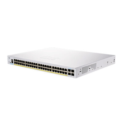 Switch Cisco Gigabit Ethernet CBS350-48FP-4G-NA, 48 Puertos 10/100/1000Mbps + 4 Puertos SFP, 16000 Entradas – Gestionado