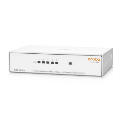 Switch Aruba Gigabit Ethernet Instant On 1430 5G, 5 Puertos 10/100/1000Mbps, 10 Gbit/s, 8.192 Entradas – No Administrable