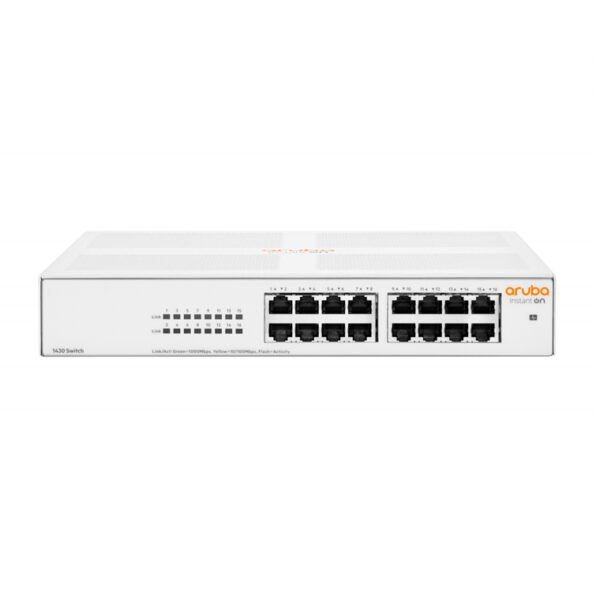 Switch Aruba Gigabit Ethernet Instant On 1430, 16 Puertos RJ-45 10/100/1000Mbps, 32 Gbit/s, 8192 Entradas - No Administrable