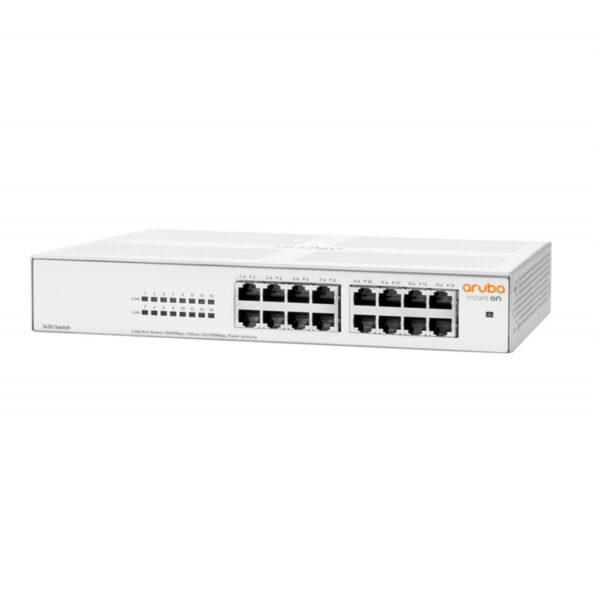 Switch Aruba Gigabit Ethernet Instant On 1430, 16 Puertos RJ-45 10/100/1000Mbps, 32 Gbit/s, 8192 Entradas - No Administrable