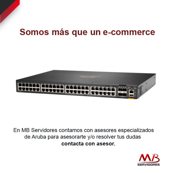 Switch Aruba Gigabit Ethernet 6200F, 48 Puertos 10/100/1000Mbps + 2 Puertos SFP+, 176 Gbit/s, 16.000 Entradas - Gestionado