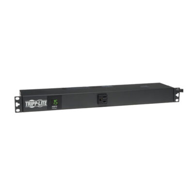 Tripp Lite PDU Monofásico con Medidor Digital, 15A 120V, para Instalación Horizontal en 1U de Rack