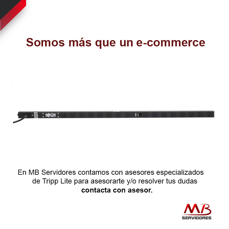Tripp Lite PDU Monofásico con Medidor Digital, 20A 120V, para instalación Vertical de 0U en Rack 28