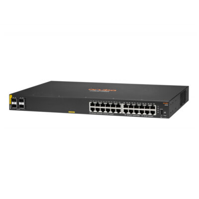 Switch Aruba Gigabit Ethernet CX 6000, 24 Puertos 10/100/1000Mbps + 4 Puertos SFP, 56 Gbit/s, 8192 Entradas – Gestionado