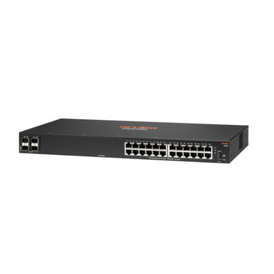 Switch Aruba Gigabit Ethernet CX 6000, 24 Puertos 10/100/1000Mbps + 4 Puertos SFP, 56 Gbit/s, 32.000 Entradas – Gestionado